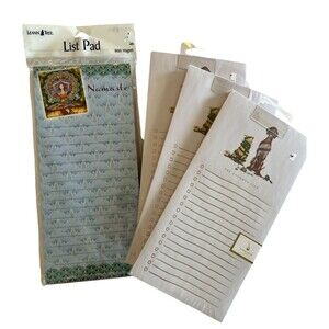 Note Pad 3 Naughty List Shopping List and 1 Namaste Magnetic  NEW